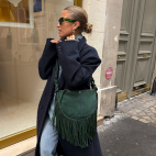 Green Forest Suede Calfskin Mini Chris Bag x Olivia TPS