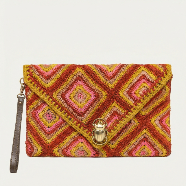 Raffia Alicia Clutch