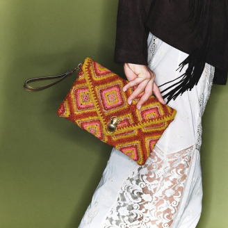 Raffia Alicia Clutch