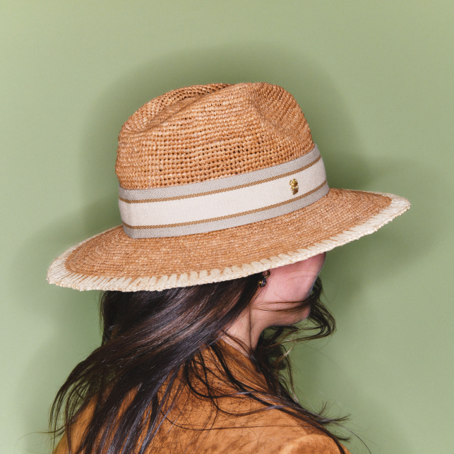 Chapeau Fedora Raphia Off White