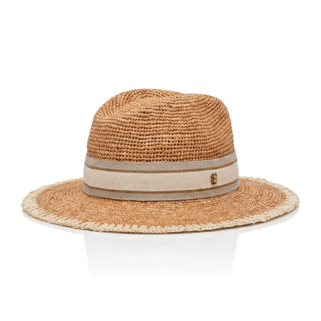 Off White Raffia Fedora Hat