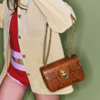 Sac Python Ava Medium Marron Moka Rouge Bordeaux