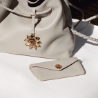 Portefeuille Alex Long Cuir Nappa Gris x And Bloom