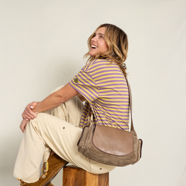 Taupe Leather Marine Bag