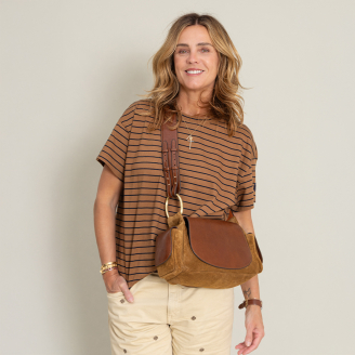 Tobacco Leather Marine Bag