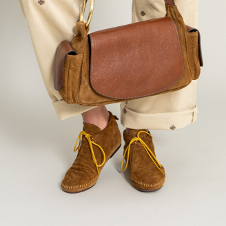 Chaussures Kate Veau Velours Tabac