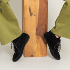 Black Thick Suede Kate Shoes