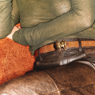 Glossy Siena Leather Baby Belt