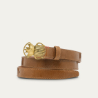 Baby Ceinture Cuir Glossy Siena Scarabée Doré