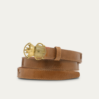 Siena Glossy Leather Gold Beetle Baby Belt