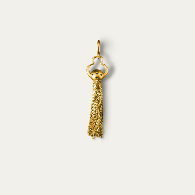 Pendentif Pompon Amovible Or