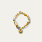 Bracelet Cœur Serrure Or