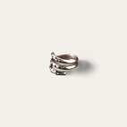Silver Spiral Ring with Rhinestones