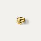 Bague Spiralée à Strass Or