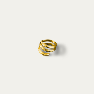 Bague Spiralée à Strass Or