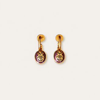 Beetle Hoop Earrings