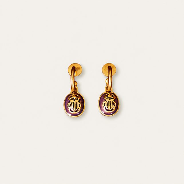Beetle Hoop Earrings