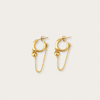 Boucles d'oreilles Créoles à Chaîne Or