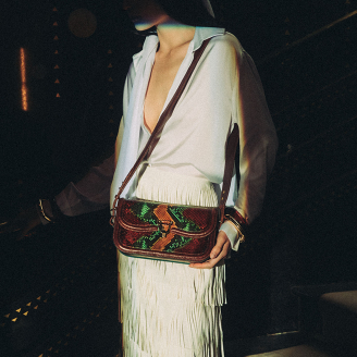 Oasis Python Manon Baguette Bag