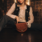 Cognac Thick Suede Victoria Bag