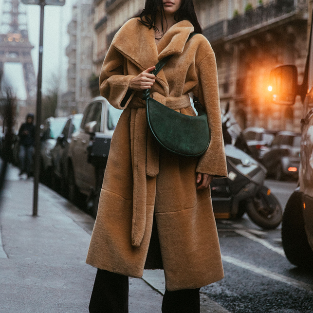 Jade Green Thick Suede Chris Bag