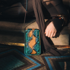 Etui à lunettes Emile Python Lotus Bleu