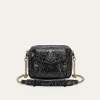 Sac Cuir Charly Noir Nappa Imprime Bandana