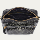 Sac Cuir Charly Noir Nappa Imprime Bandana