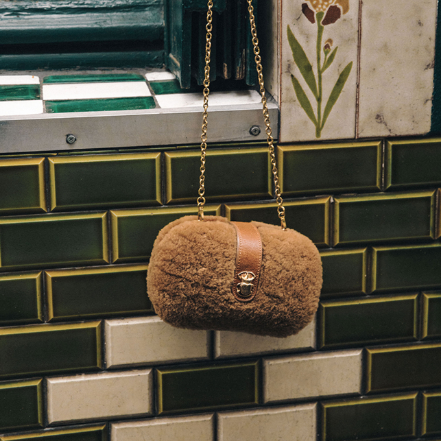 Copper Shearling Chiara Bag