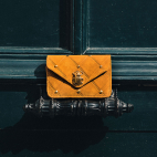 Studded Amber Leather Card Holder Alex