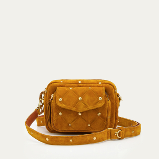 Sac Cuir Baby Charly Ambre Cloutee
