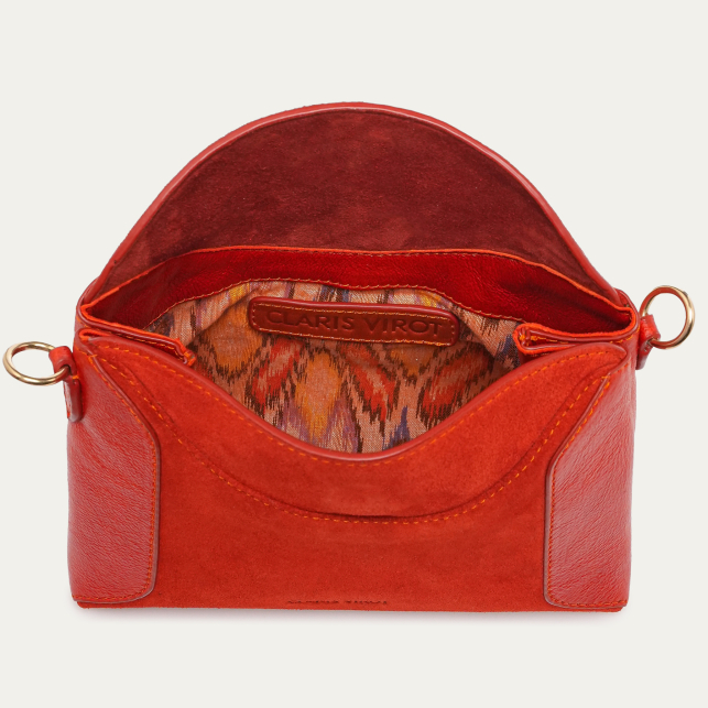 Sac Mini Gaia Suede Coquelicot