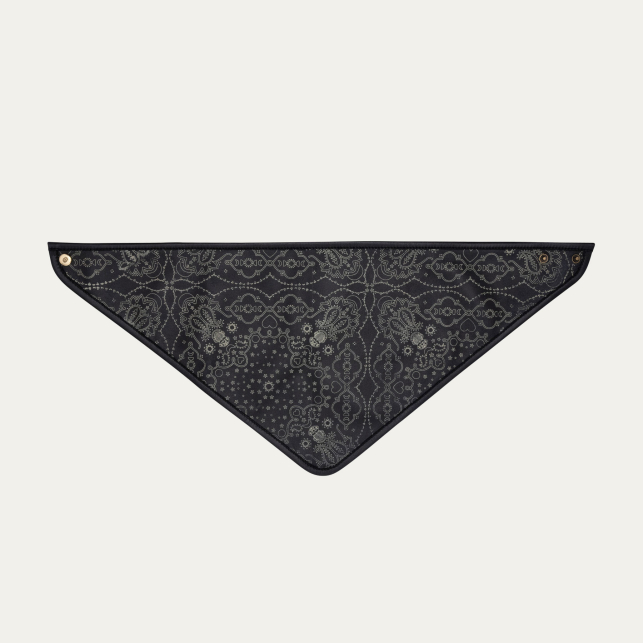 Bandana Cuir Nappa Noir Imprime Bandana