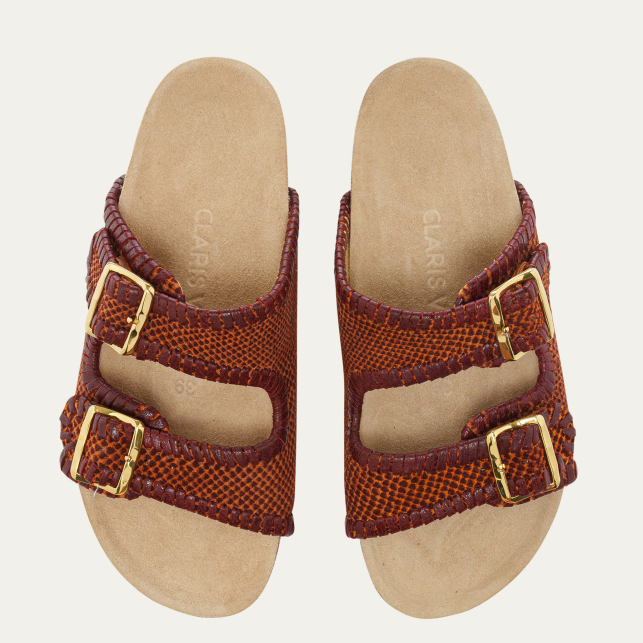 Terracoral Python Odette Sandals