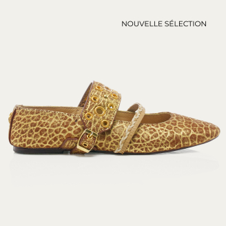 Ballerines Adele Cuir Bubble Or Antique