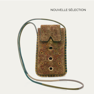 Papyrus Used Thick Suede Leather Emile Sunglasses Case