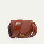 Victoria Cognac Suede Calfskin Bag