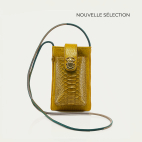 Sulfur Yellow Python Phone Bag Double Marcus