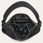 Sac Cuir Embosse Croco Chris Noir