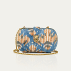 Chiara Bag Blue Snowflakes Velvet Silk