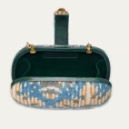 Chiara Bag Blue Snowflakes Velvet Silk