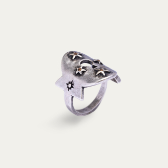 Bague Manchette Secret Argent