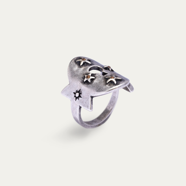 Bague Manchette Secret Argent