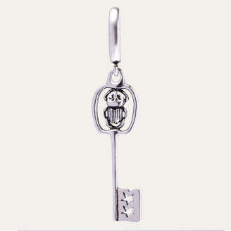 Removable Silver Key Pendant