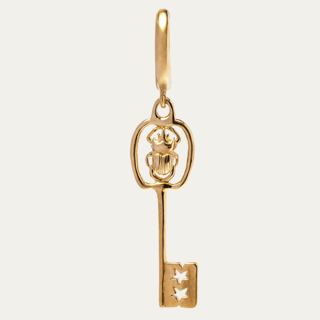 Removable Gold Key Pendant