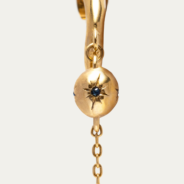 Gold Chain Hoop Earrings