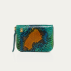 Blue Lotus Python Mini Bob Wallet