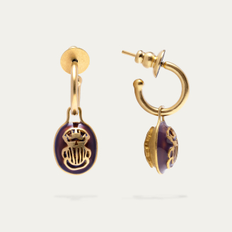 Boucles d'Oreilles Créoles Beetle