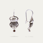 Scarab Stud Earrings Gold