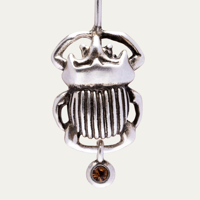 Scarab Stud Earrings Gold
